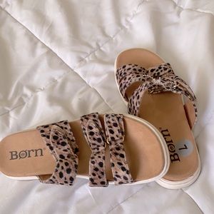 Born Daintree Faux Calf Hair Sandal